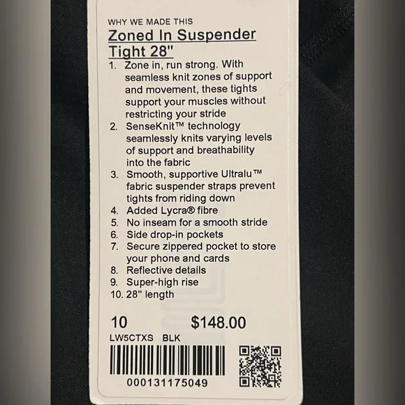 NEW 💕 Lululemon Zoned-In Suspender Super-High-Rise Tight 28" Bodysuit $148 - Picture 8 of 11